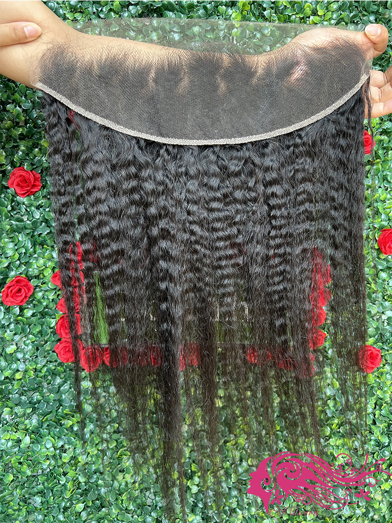 Csqueen 9A kinky straight 13by4 HD Frontal brazilian hair 100% Human hair